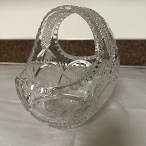 Pink Artificial Floral Arrangement in Clear Decorative  Crystal Vase